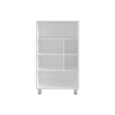 Bellagio 40" Tall Four-Tier Shelf Base Cabinet With 6 Cubbies