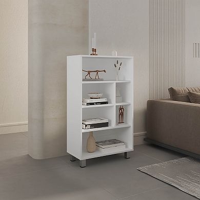 Bellagio 40" Tall Four-Tier Shelf Base Cabinet With 6 Cubbies