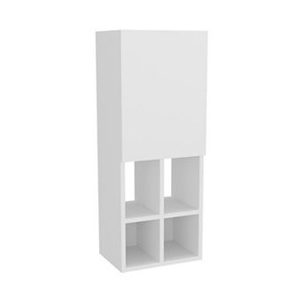 Niwot Wall Bathroom Cabinet, One Door, Organizer For Toiletries And Towels