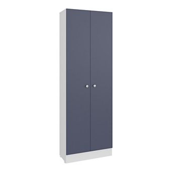Lambardi Tall Multistorage Cabinet with Double Door, Five Shelves, Freestanding Kitchen.