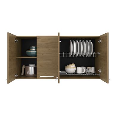 120 Four-Door Wall Cabinet Black