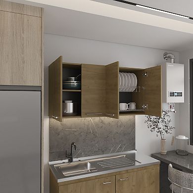 120 Four-Door Wall Cabinet Black