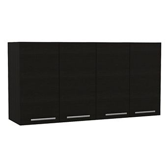 120 Four-Door Wall Cabinet Black
