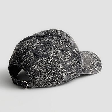 Women's Washed Bandana Eyelet Baseball Cap