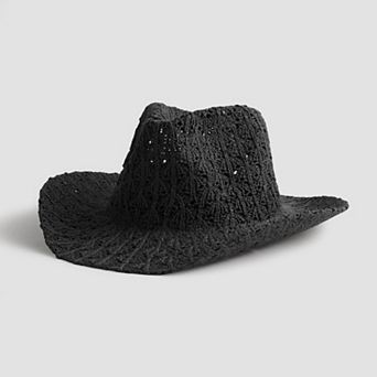 Women's Crochet Cowboy Hat