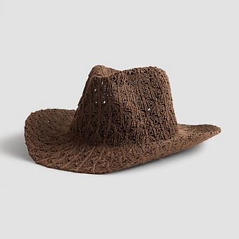 Women's Crochet Cowboy Hat
