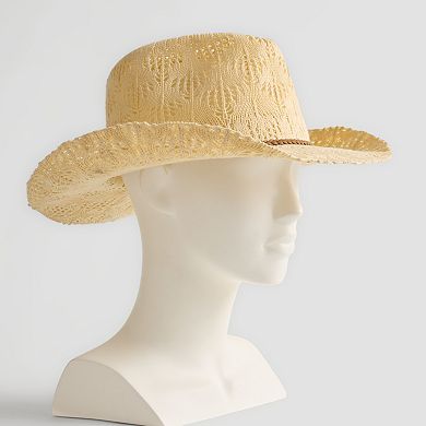 Women's Open Weave Crochet Cowboy Hat