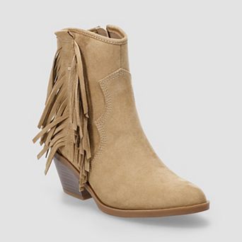 SO® Fiddlle Western Juniors' Fringe Ankle Boots