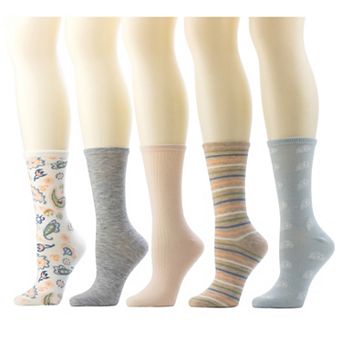 Women's Sonoma Goods For Life® 5-Pack Crew Paisley Multi Socks