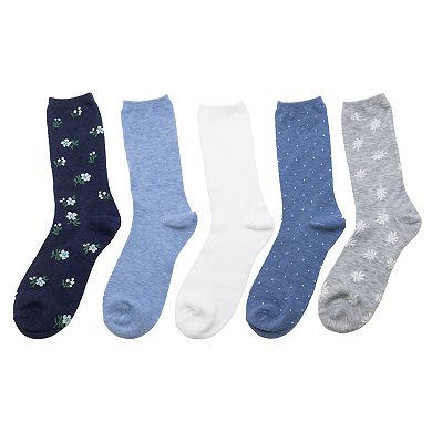 Women's Sonoma Goods For Life® 5-Pack Crew Floral Socks