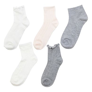 Sonoma Goods For Life 5-Pack Ankle Texture Socks with Lettuce Edge