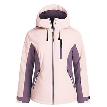 Hooded Windproof Snow Jacket with Insulation for Women