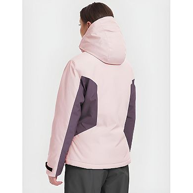 Hooded Windproof Snow Jacket with Insulation for Women