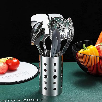 13-Piece Stainless Steel Cooking Utensil Set, Non-Stick, Heat Resistant, Dishwasher Safe