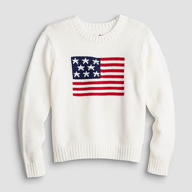 Girls 6-16 SO® American Flag Sweater
