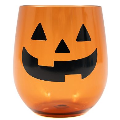 Celebrate Together™ Halloween 4-Piece Jack O' Lantern Stemless Wine Glass Set