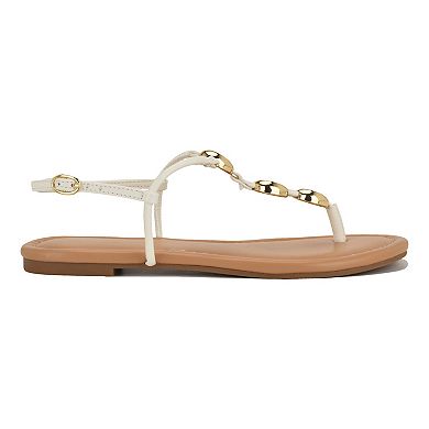 Nine West Bello Women's Round Toe Casual Flat Sandals