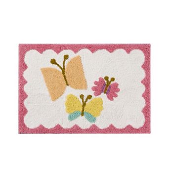 Hallmark Multi Spring Butterfly Cotton Rich Bath Mat