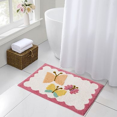 Hallmark Multi Spring Butterfly Cotton Rich Bath Mat