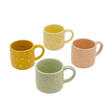 Celebrate Together™ Fall 4-Piece Daisy Stacking Mug Set