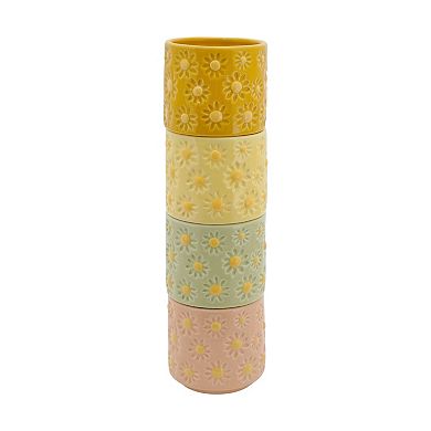 Celebrate Together™ Fall 4-Piece Daisy Stacking Mug Set