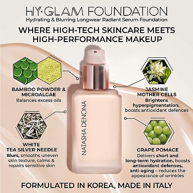 Hy-Glam Foundation Hydrating & Blurring Luminous Longwear Serum Foundation