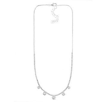 City Luxe Cubic Zirconia Tennis Necklace