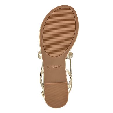 Nine West Bretta Women's Round Toe Strappy Flat Sandals