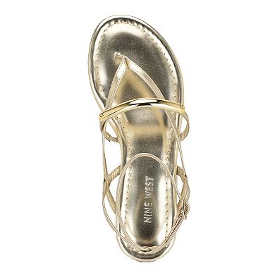 Nine West Bretta Women's Round Toe Strappy Flat Sandals