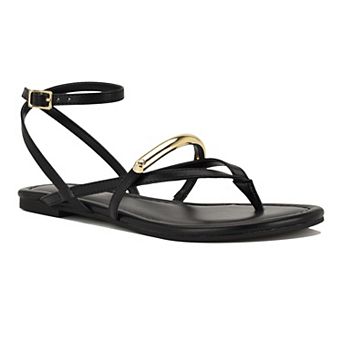 Nine West Bretta Women's Round Toe Strappy Flat Sandals