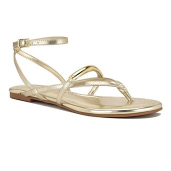 Nine West Bretta Women's Round Toe Strappy Flat Sandals