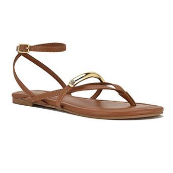 Nine West Bretta Women's Round Toe Strappy Flat Sandals