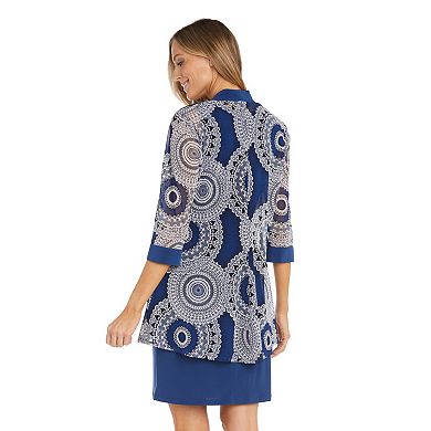Women's R&M Richards Puff Print Swing Jacket Dress