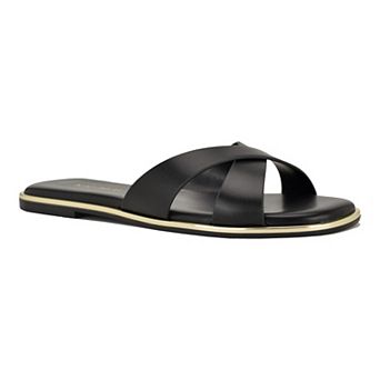 Nine West Edeny Women's Slip-On Criss-Cross Flat Sandals