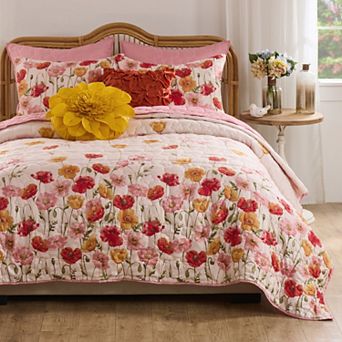 Greenland Home Fashions Breeze Floral Quilt Set with Shams