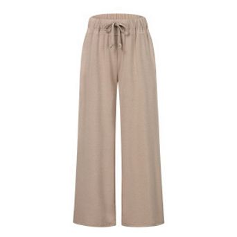 Women's Wide Leg Sweat Pants Elastic Waist with Pockets