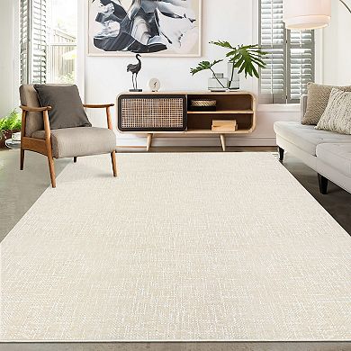 Modern Minimalist Style Area Rug Low Pile Non Slip Washable Soft Floor Rug for Hallway Bedroom