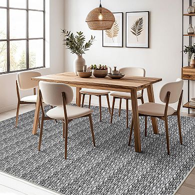 Modern Braided Machine Washable Non Slip Low Pile Soft Area Rug for ...