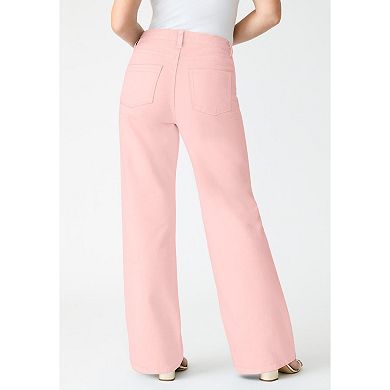 Roaman's Women's Plus Size Classic Stretch Wide Leg Jean
