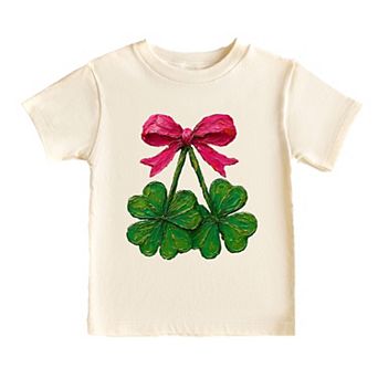 Clover Cherries Paint - Toddler Short Sleeve Graphic T-Shirt
