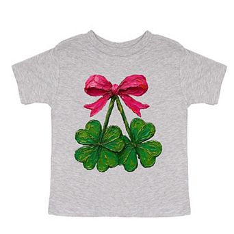 Clover Cherries Paint - Toddler Short Sleeve Graphic T-Shirt