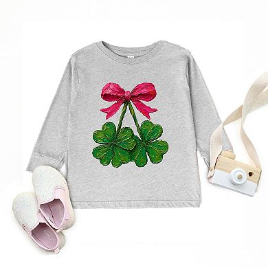 Clover Cherries Paint - Toddler Long Sleeve Graphic Tee
