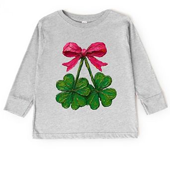 Clover Cherries Paint - Toddler Long Sleeve Graphic Tee