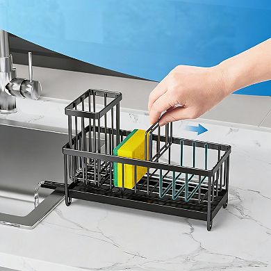 Rotatable Spout Kitchen Sink Caddy, Space-saving, Rustproof, 304 Stainless Steel