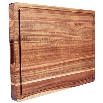 Wooden Cutting Boards for Kitchen, With Juice Groove and Side Handle