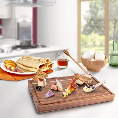 Wooden Cutting Boards for Kitchen, With Juice Groove and Side Handle