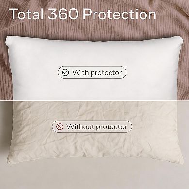 Microfiber Pillow Protectors with Zipper - Set of 4, Breathable, Machine Washable