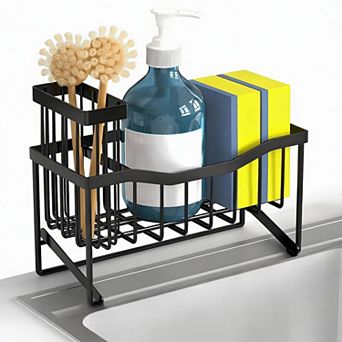 Stainless Steel Self-Draining Kitchen Sink Organizer for Space-saving