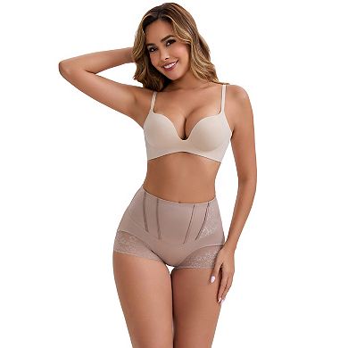 Women's High-Waisted Hip Lifting Tummy Control Underwear Lightweight Seamless Shaping Panties 2Packs