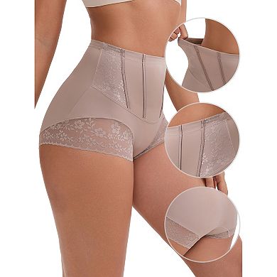 Women's High-Waisted Hip Lifting Tummy Control Underwear Lightweight Seamless Shaping Panties 2Packs